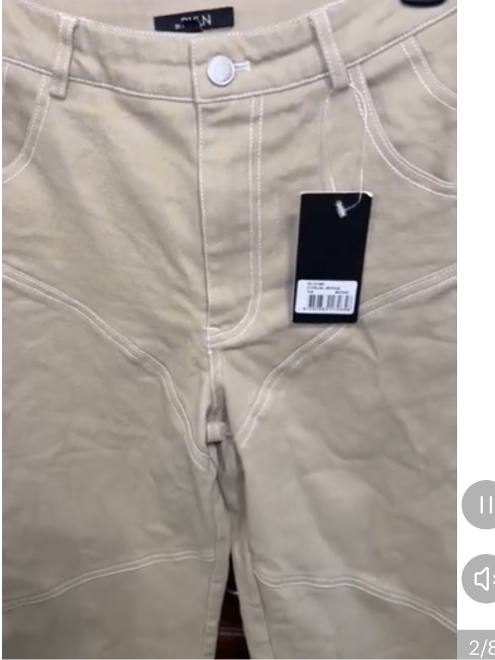 BY.DYLN wide Leg Pants in bone Cyrus pant - Picture 2 of 5